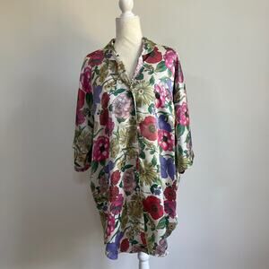 Vintage Tesoro Satin Floral Nightgown